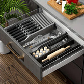 Pull-Out Kitchen Knife Block Organizer